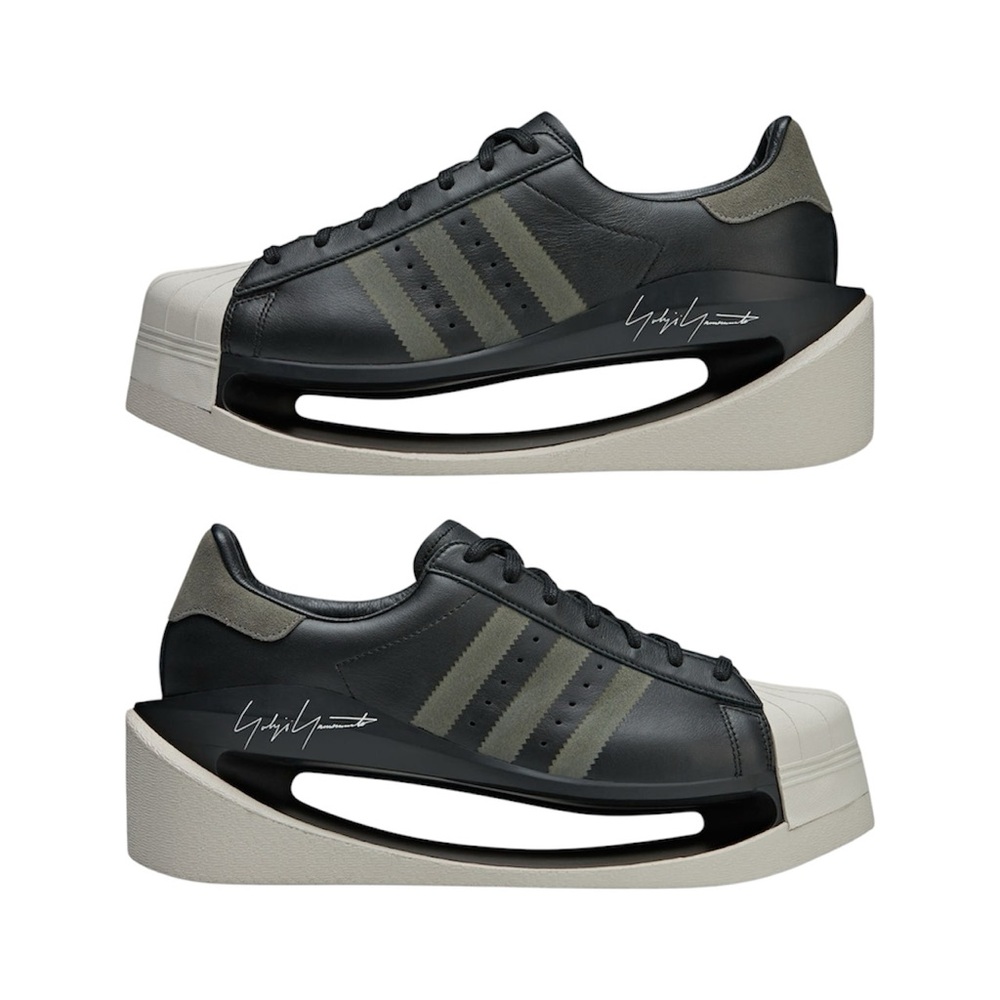 adidas Y-3 Gendo Superstar Black / Cinder / Chalk Pearl/ 12.5 Size